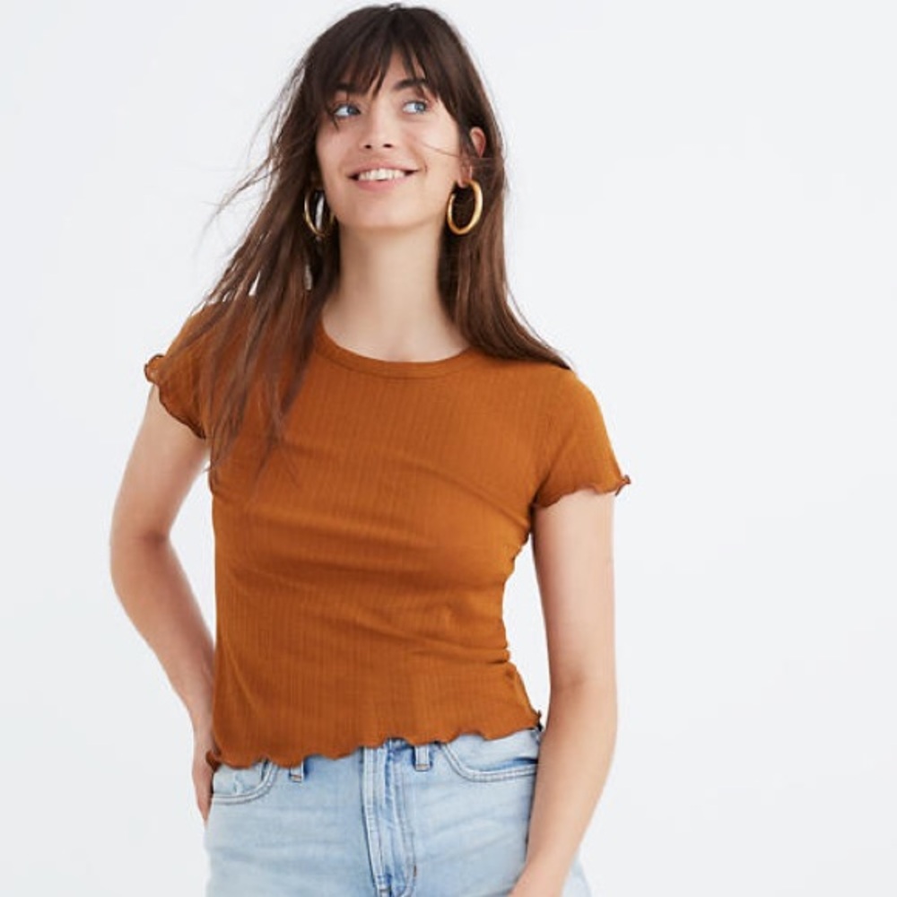 Madewell sheer summer baby tee XS